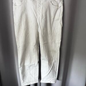 Soft Surroundings White Chinos Lightweight Cotton Blend